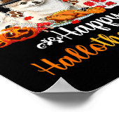 Happy Hallothanksmas Spitz Hund Halloween Chri Poster (Ecke)