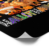 Happy Hallothanksmas Spitz Hund Halloween Chri Poster (Ecke)