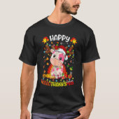 Happy Hallothanksmas Strawberry Cow Erntedank C T-Shirt (Vorderseite)