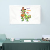 Happy Hallothanksmas T Rex Halloween Erntedank Banner (Messeveranstaltung)