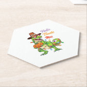 Happy Hallothanksmas T Rex Halloween Erntedank Untersetzer (angewinkelt)