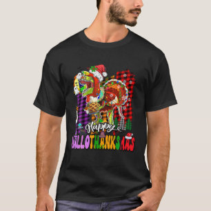 Happy Hallothanksmas Trex Türkei Halloween Thanksg T-Shirt