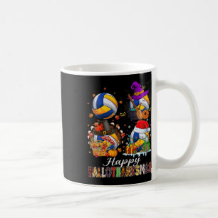 Happy Hallothanksmas Volleyball Halloween Thanksgi Kaffeetasse