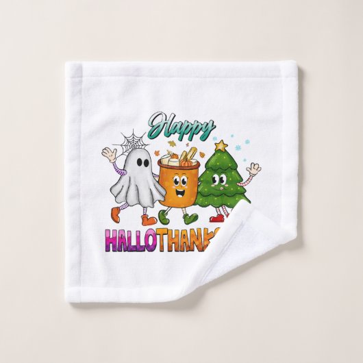 Happy Hallothanksmas Waschlappen (Waschlappen)