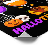 Happy Hallothanksmas Weinglas Halloween Thanksgi Poster (Ecke)