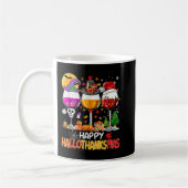 Happy Hallothanksmas Wine Glasses Witch Santa Hat Kaffeetasse (Links)
