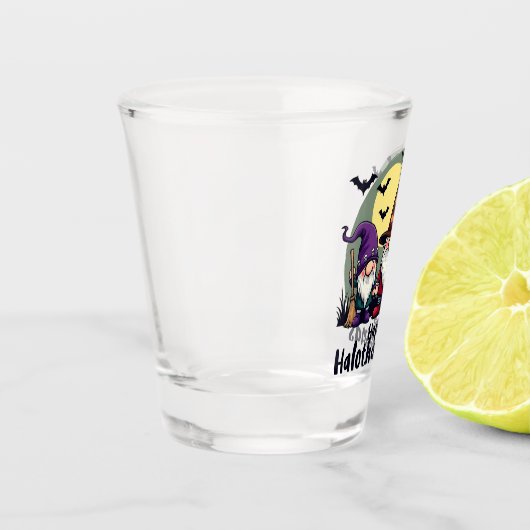 Happy Hallothanksmas Xmas Halloween Gnomes Schnapsglas (Links)