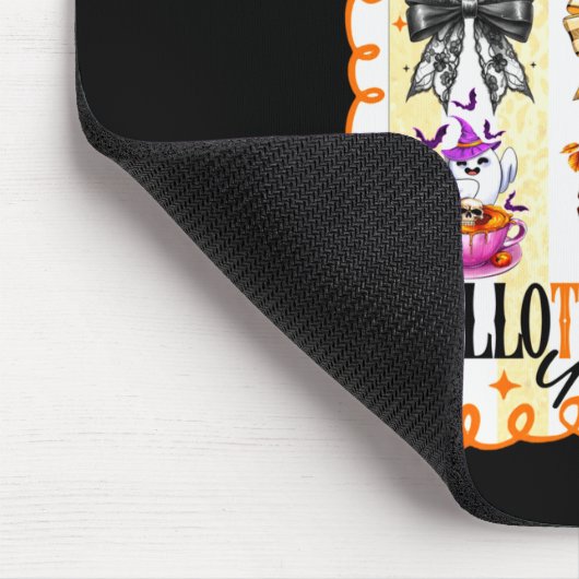 Happy Hallothanksmas Y’all Coquette Bow Halloween  Mousepad (Ecke)