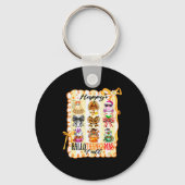 Happy Hallothanksmas Y’all Coquette Bow Halloween Schlüsselanhänger (Vorderseite)