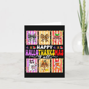Happy Hallothanksmas Y’all Funny Holiday Mashup Co Karte