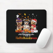 Happy Hallothanksmas Yorkshire Dog Halloween Chris Mousepad (Mit Mouse)