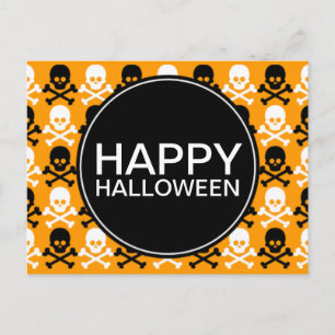 Happy-hallover-Mittelstreifen Postkarte