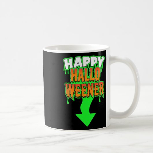 Happy Hallow Weener Funny Halloween-Geschenk Kaffeetasse (Rechts)