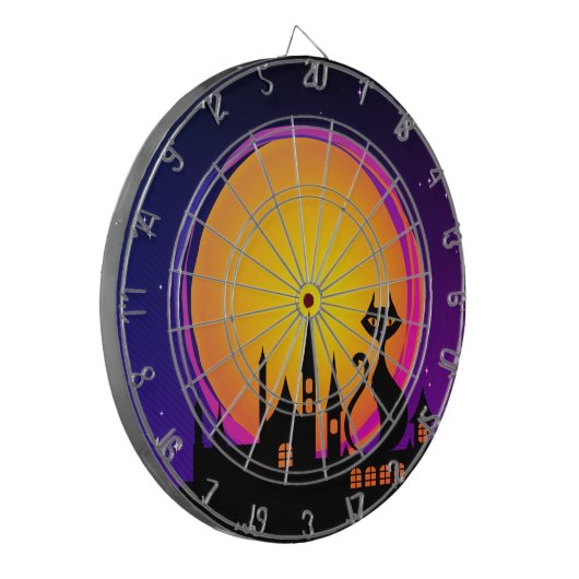 Happy Halloween 11 Dart Board Dartscheibe (Vorderseite Links)