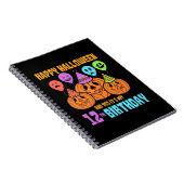 Happy Halloween 12. Geburtstag Notizblock (Rechte Seite)
