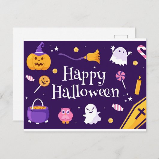 HAPPY HALLOWEEN 12 Postkarte (Vorne/Hinten)