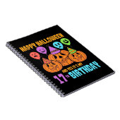 Happy Halloween 17. Geburtstag Notizblock (Rechte Seite)
