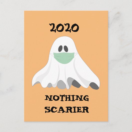 Happy Halloween 2020 Nichts Beängstigenderes Geist Postkarte (Vorderseite)