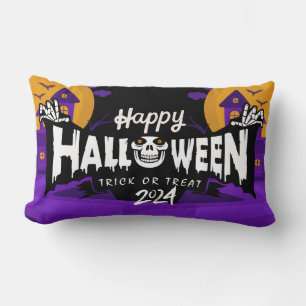 Happy Halloween 2024 Lumbar Throw Kissen