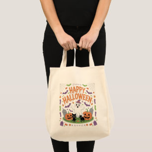 Happy Halloween 2025 Ghost Beängstigend Pumpkin Tragetasche