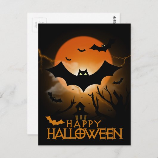 Happy Halloween 2 Postkarte (Vorne/Hinten)