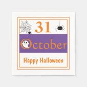 Happy Halloween 31. Oktober Spider Halloween-Party Serviette (Vorderseite)