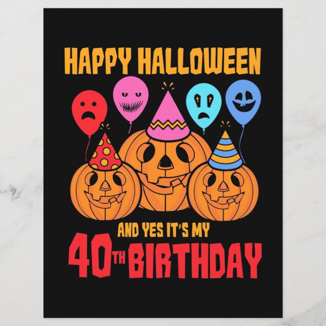 Happy Halloween 40. Geburtstag (Vorderseite)