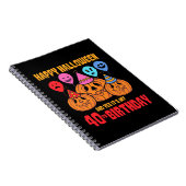 Happy Halloween 40. Geburtstag Notizblock (Rechte Seite)
