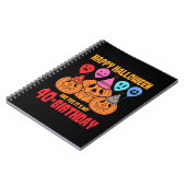 Happy Halloween 40. Geburtstag Notizblock (Linke Seite)
