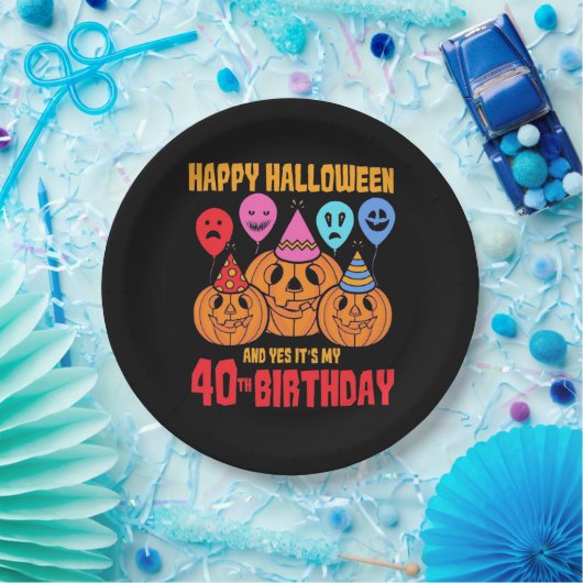 Happy Halloween 40. Geburtstag Pappteller (Party)