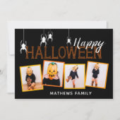 Happy Halloween 4 Foto Spiders | Karte (Vorderseite)