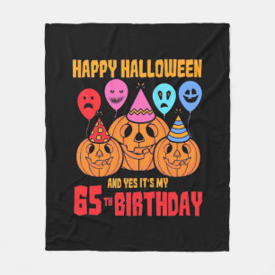 Happy Halloween 65. Geburtstag Fleecedecke