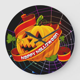 Happy Halloween 6 Wall Clock Optionen Große Wanduhr
