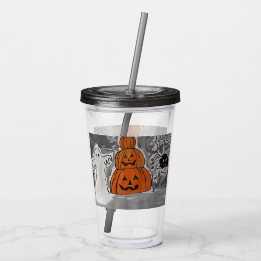 Happy Halloween Acryltrinkbecher (Rückseite)