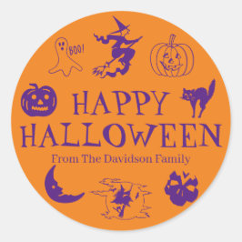 Happy Halloween Adrenalingfavoriten Runder Aufkleber