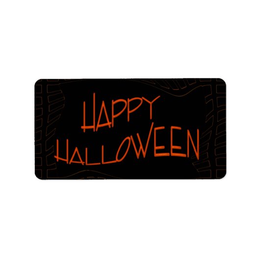 Happy Halloween Adressaufkleber (Vorne)