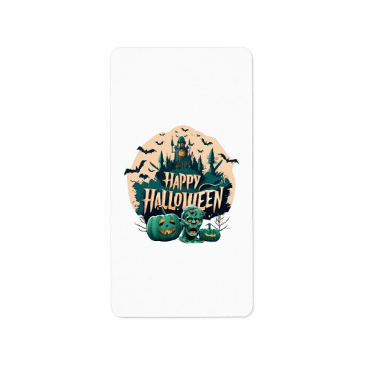 Happy Halloween Adressaufkleber (Vorne)