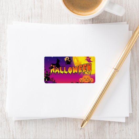 Happy Halloween Adressaufkleber (Insitu)