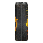 Happy Halloween Afrikanische Goldene Hexe Thermosbecher (Rückseite)