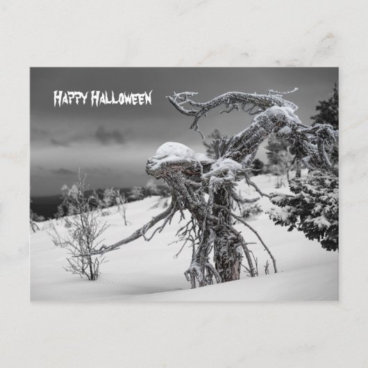 Happy halloween Alien Postcard Postkarte (Vorderseite)