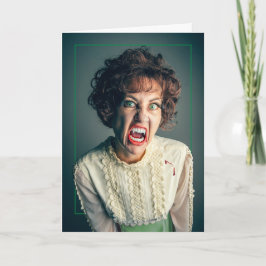 Happy Halloween AnyoneCampy Weibliche Vampire Feiertagskarte