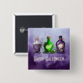 Happy Halloween Apothecary Jar Button (Vorne & Hinten)