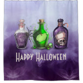 Happy Halloween Apothecary Jar Duschvorhang (Vorderseite)