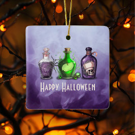Happy Halloween Apothecary Jar Keramikornament