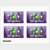 Happy Halloween Apothecary Jar Rechteckiger Aufkleber (Blatt)