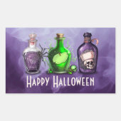 Happy Halloween Apothecary Jar Rechteckiger Aufkleber (Vorderseite)