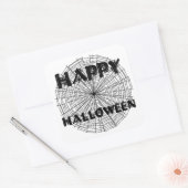Happy Halloween auf Spider Web Text Aufkleber (Umschlag)