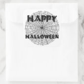 Happy Halloween auf Spider Web Text Aufkleber (Tasche)