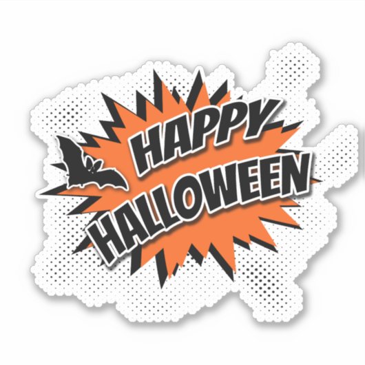 Happy Halloween Aufkleber (Vorderseite)