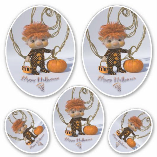 Happy Halloween Aufkleber (Vorderseite)